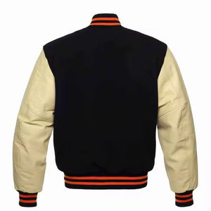 High Street Varsity Jacket | 8 Ball Unisex Jacket | Patchwork Design | Front | <b>Covered</b> <b>Button</b> Closure | Premium Quality Soft - Product Image 4
