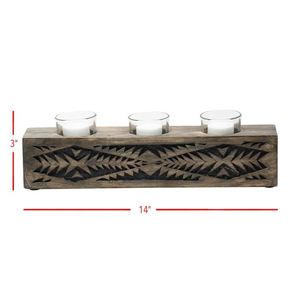 Portavelas votivo de madera hecho a mano para interiores y exteriores, soporte para velas de té, decoración para el hogar, hotel, oficina, bodas y fiestas. - Product Image 3