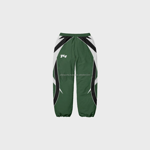 Pantalones cortavientos holgados de gran tamaño para hombre, pantalones cortavientos de nailon con el mejor material, pantalones lavados para hombre - Product Image 1