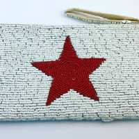 Dernière Collection : Porte-monnaie Zippé Fait Main en Perles Brodéées, Pochette Élégante pour Femmes et Filles, Couleur Personnalisable