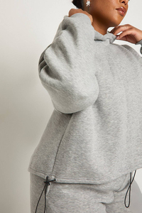 Sudadera Corta con Capucha de Primera Calidad para Mujer, Estilo Urbano de Invierno, Bordado 3D, Logotipo Personalizado, Impresión Digital, Logotipo Frontal - Product Image 5