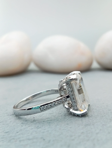 แหวนเพชร VVS2อินเทรนด์ทำด้วยมือสำหรับผู้ชายและผู้หญิงที่มีคุณภาพสูงแหวนหมั้นและงานแต่งงานที่มีเงินสเตอร์ลิง - Product Image 3