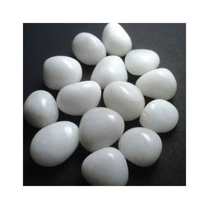 Vente directe d'usine Agate sculptée Pierres roulées Pierres précieuses blanches naturelles Technique dégringolée - Product Image 1