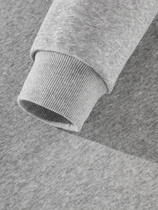 Tùy Chỉnh Người Đàn Ông Của Thể Thao Giản Dị Áo Rắn Thiết Kế Thường Xuyên Phù Hợp Crew Cổ Dài Tay Áo Không Căng Lông Cừu Vải Mùa Đông 100% - Product Image 6