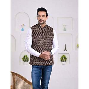 เสื้อแจ็คเก็ตฤดูหนาวผู้ชายแบบสองด้าน ผ้าฝ้าย 100% กันน้ำ ลายปัก ซิปปิด ฮู้ดดี้ ลายพิมพ์บล็อกสไตล์วิทยาลัย ไซส์ XS - Product Image 1