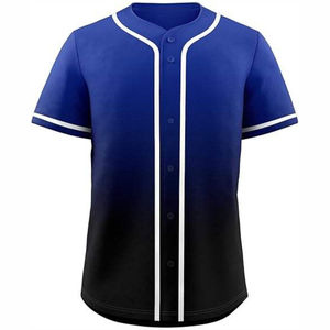 Maillots de baseball personnalisés en usine, sublimation, tissu 100 % polyester, évacuation de l'humidité, respirant, nom d'équipe personnalisé, OEM - Product Image 1