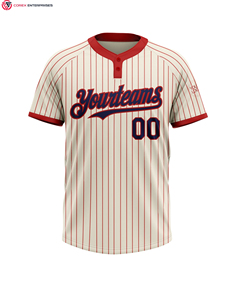 Maillot de baseball personnalisé à 2 boutons imprimé pour équipe, respirant, 100 % polyester, vente en gros - Product Image 2