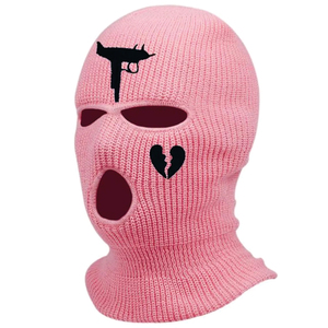 Masque de ski personnalisé pour hommes coupe-vent 1 trou cagoule d'hiver en tricot Logo broderie Designer Skimask Sports Usage quotidien - Product Image 2