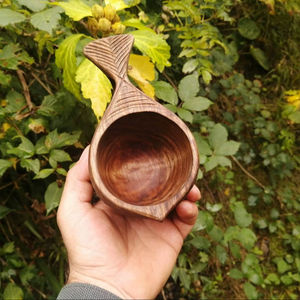 Taza de Senderismo de Madera Tallada, Estilo Moderno, Ecológica, Ligera, Diseño Personalizable para Amantes de la Naturaleza y Viajes al Aire Libre - Product Image 1