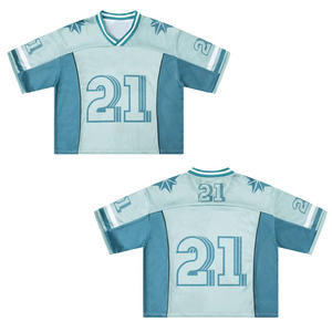 Precio al por mayor de alta calidad Camisetas cortas de fútbol americano Venta caliente Cantidad a granel Camiseta de fútbol americano - Product Image 1