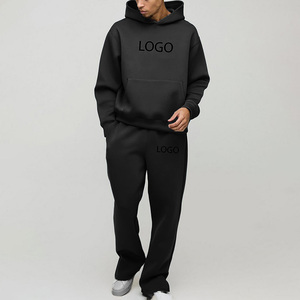 Conjunto Deportivo Personalizado con Logotipo, Sudadera y Pantalones de Chándal de Algodón, Conjunto Deportivo Bordado para Mujer, Pantalones Deportivos y Sudadera con Capucha Unisex para Hombre - Product Image 2