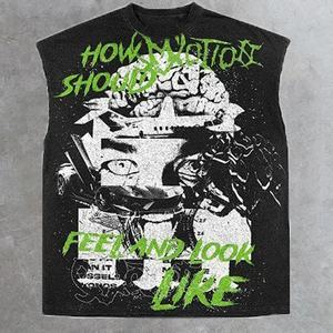 Camiseta sin mangas Motion Worldwide Tour para hombre, 100% algodón, con estampado gráfico, estilo urbano, diseño estampado en la espalda, corte regular, cuello redondo - Product Image 4