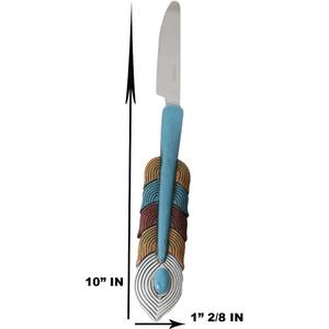 Ensemble de couverts de Style plume de paon poignée de créateur avec couverts élégants finis en argent pour manger utilisation de cadeau d'affichage de mariage - Product Image 6