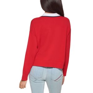 Cardigan in maglia da donna Tommy Hilfiger Johnny Collar, stile preppy, con bottoni, traspirante, per l'autunno, taglia L - Product Image 2