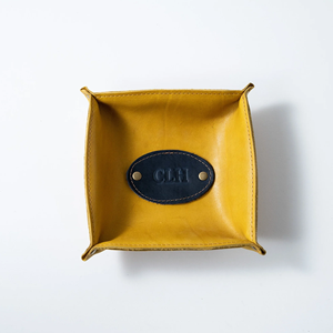 Direct Supplier Customize <b>Square</b> Leather Tray Mini Table Dice Tray Leather Desktop Organizer Office Organizer - Product Image 3
