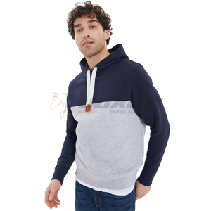 100% algodón para hombre personalizable peso pesado pulóver Sudadera con capucha invierno sólido estampado patrón polar en blanco sudadera térmica con capucha - Product Image 2