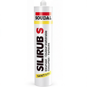 Soudal Sanitary Silicone Silirub S Grey 300ml Cartridge <b>Seals</b> Product - Product Image 3