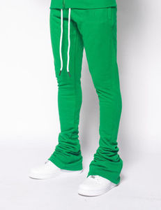 Pantalons de survêtement skinny en coton 100% pour homme, taille mi-haute, taille plus, pantalon de survêtement de qualité, impression de logo personnalisée, décontracté, empilé - Product Image 1