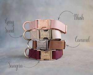 Webbing Dog Collar with Tribal Engraving, 1" Custom Fit for Boys & Girls - Product Image 3