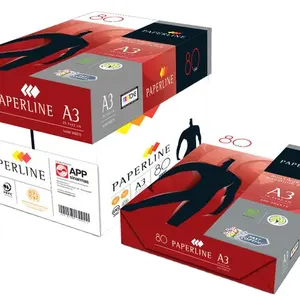 رخيصة الأصلي PaperLine A4 ورق نسخ 80gsm a4 حجم ورق تصوير ورق نسخ Paperline الذهب A3 ورقة