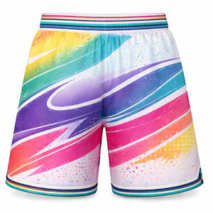 Pantalones Cortos Deportivos de Malla Sublimada para Hombre, Ropa Deportiva Flexible para Entrenamiento de Baloncesto y Torneos Deportivos - Product Image 2