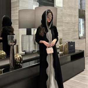 Best Selling Handmade Beaded Premium Nida Abaya for Modest Fashion Daily Wear Vintage Floor Length Loose Fit Ladies Party Wear - Product Image 6