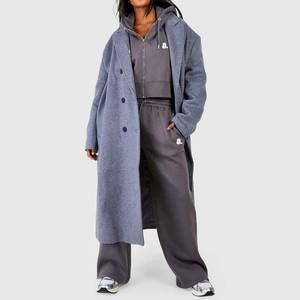 Survêtement d'hiver vintage imprimé délavé à l'acide, respirant, 2-en-1, épais, zippé, pour femme, 100 % coton - Product Image 3