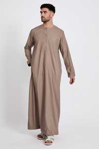 Túnica Thobe negra con capucha marroquí informal para hombre, bolsillos con cremallera, bordado, venta al por mayor, estilo musulmán modesto, islámico tradicional - Product Image 6