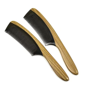 Peigne en bois de corne de buffle 100% naturel et écologique, taille et forme personnalisables pour coiffer les cheveux PAR MULTI CRAFT - Product Image 4