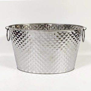 อ่างเครื่องดื่มโลหะขัดเงาสีเงินทนทานอ่างแช่ไวน์ที่ใส่เบียร์แชมเปญเหมาะสำหรับงานเลี้ยงและงานเลี้ยง - Product Image 3