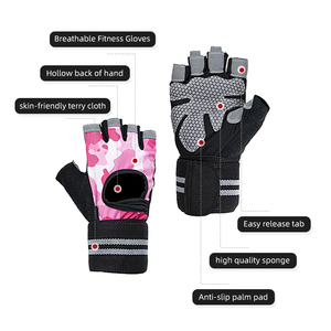 Hot Sale Weightlifting Workout Gloves With Wrist Support Custom Fitness Weight Lifting Men Women Gym Gloves For Unisex Products - Product Image 4