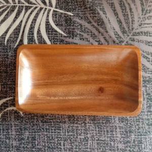 Petit plateau de service en bambou naturel avec poignées, fournisseur de plateaux décoratifs en bois, offre spéciale - Product Image 6