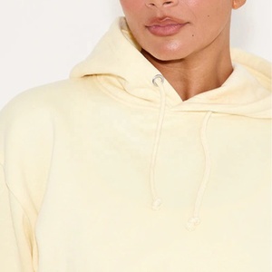 Sudadera con Capucha Corta para Mujer con Logotipo Personalizado, Sudadera Informal de Forro Polar Cálido, Ropa de Calle de Invierno en Todos los Colores - Product Image 2