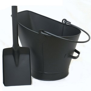 Metal Coal <b>Bucket</b> With Handles For Home And Garden Use Decorative Coal <b>Bucket</b> For Black Powder Coated Finishing Coal <b>Bucket</b> Use - Product Image 1