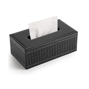 Boîte à mouchoirs en cuir PU souple rectangulaire simple de haute qualité au design luxueux pour hôtel Ferme - Product Image 6