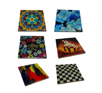Conception personnalisée napperons tapis de table imprimés ensembles de table de salle à manger accessoires de cuisine emballage d'autocollants sous-verres en bois écologique