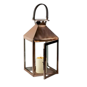 Linternas de vela de metal con acabado de color dorado decorativo al por mayor con mango de metal utilizado para el interior del hogar - Product Image 6