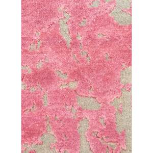 Alfombra Kavi Gris y Negra Anudada a Mano de Lana y Seda de Bambú con Patrón Abstracto para Sala de Estar o Pasillo, Tamaño 9x12 - Esk-431 - Product Image 3