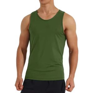 Camiseta sin mangas de algodón/poliéster de punto transpirable de alta calidad para hombre personalizada para entrenamiento físico Ejercicio de verano - Product Image 5