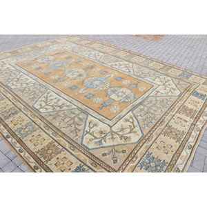 Alfombra Vintage de 10.5x13.5 pies, Alfombra Turca Extra Grande, Alfombra de Lana Marrón Azul Camuflaje - Product Image 4