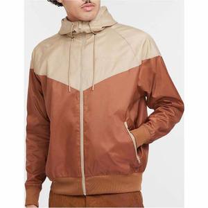 เสื้อแจ็คเก็ตกันลมผู้ชายแบบสีบล็อกผสมผสาน บริการ OEM ODM ผลิตตามสั่ง คุณภาพสูง 100% โพลีเอสเตอร์ กันน้ำ ระบายอากาศได้ดี - Product Image 6