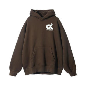 Sweat à capuche épais de haute qualité 500 g/m² épaule tombante sans ficelles sweats à capuche pour hommes surdimensionnés au meilleur prix - Product Image 1
