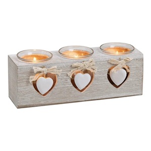 Portavelas de decoración navideña de aluminio y madera de fabricante de confianza con adornos de linternas de velas bayas festivas - Product Image 1