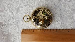 Sundial <b>Compass</b> Brass Sundial <b>Compass</b> Working Antique Desk Top Gift - Product Image 3