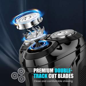 Afeitadora Eléctrica Inalámbrica con Carga Rápida Tipo-C (IPX7), Recortadora Extraíble, Afeitadora Rotatoria Húmeda/Seca para Rostro, Rendimiento Suave, Ideal para Viajes - Product Image 6