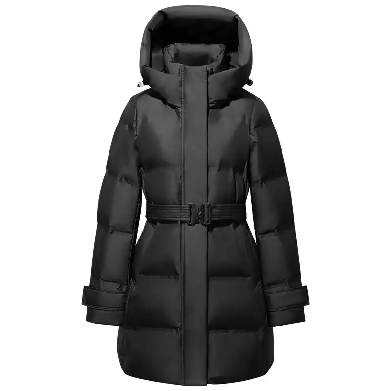 Custom Wholesale Women Winter Warm Coat Thickened Hooded Puffer Down Jacket