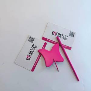GETUP BROSONS Miroir à cils en forme de papillon rose de haute qualité, outil de précision en acier inoxydable, antistatique, antimagnétique, 10 mm - Product Image 6