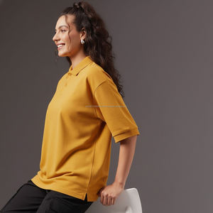Chemises polo à manches courtes en coton 100% personnalisées Fit2Fight, vêtements de sport avec logo imprimé brodé pour femmes, taille surdimensionnée - Product Image 3