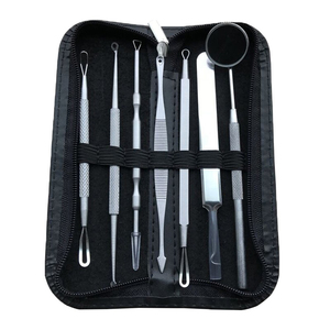 Professional Stainless Pimples Comedone <b>Extractor</b> Removal Tool <b>Blackhead</b> Remover Pimple Popper Tool Kit 6 Piece Kit - Product Image 1