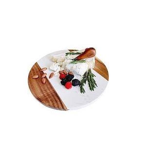 Top Selling Marble Stone & <b>Wood</b> Chopping Board Natural Wooden With Marble Stone Vegetable <b>Colour</b> Coded Chopping Platter - Product Image 4